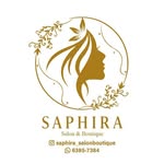 Logo de Saphira Salón - S estilizada dorada